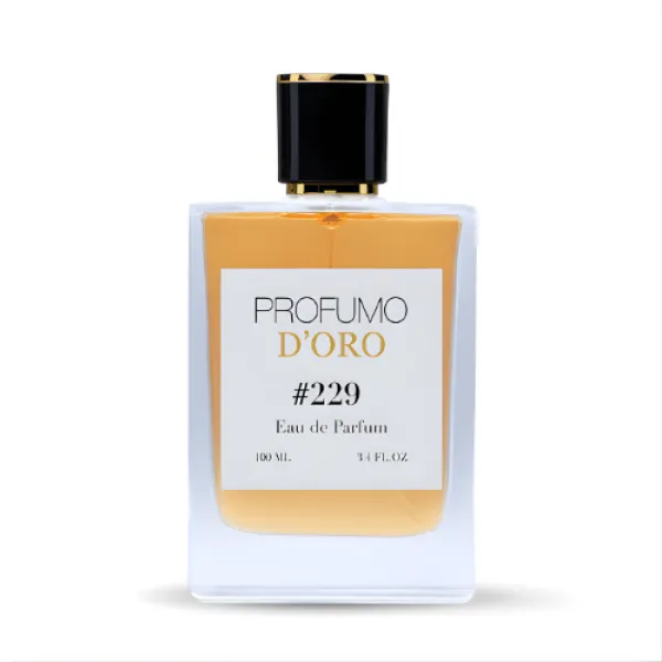 Profumo Doro #229 Eau de Parfum – 100 ml Flakon, süß-würziger Duft mit warmem Amber, Vanille und karamellartiger Tiefe